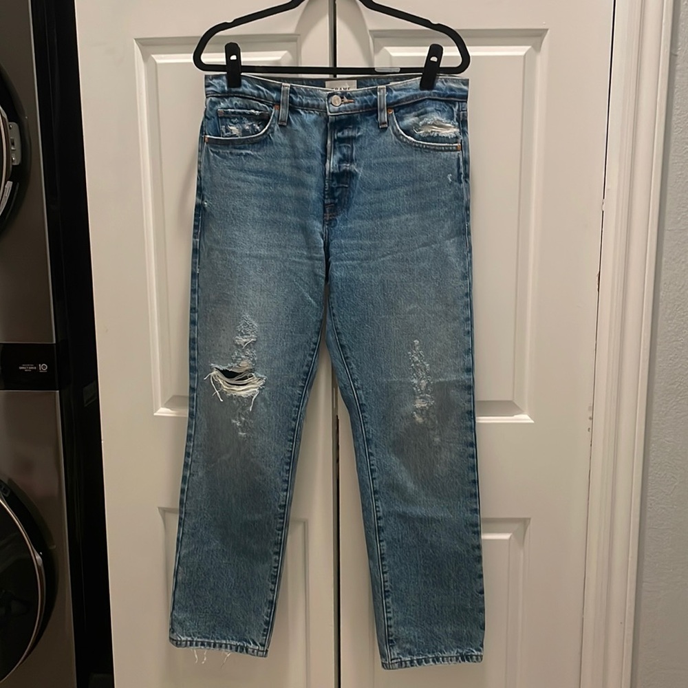 Distressed denim FRAME jeans